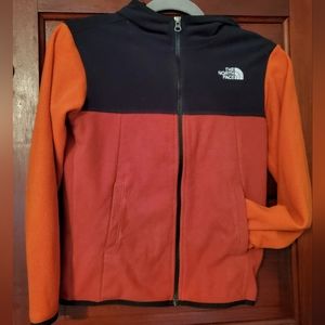 North Face boys zip hooded fleece